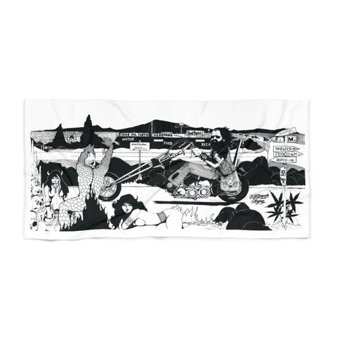 Outlaw Highway Beach Towel